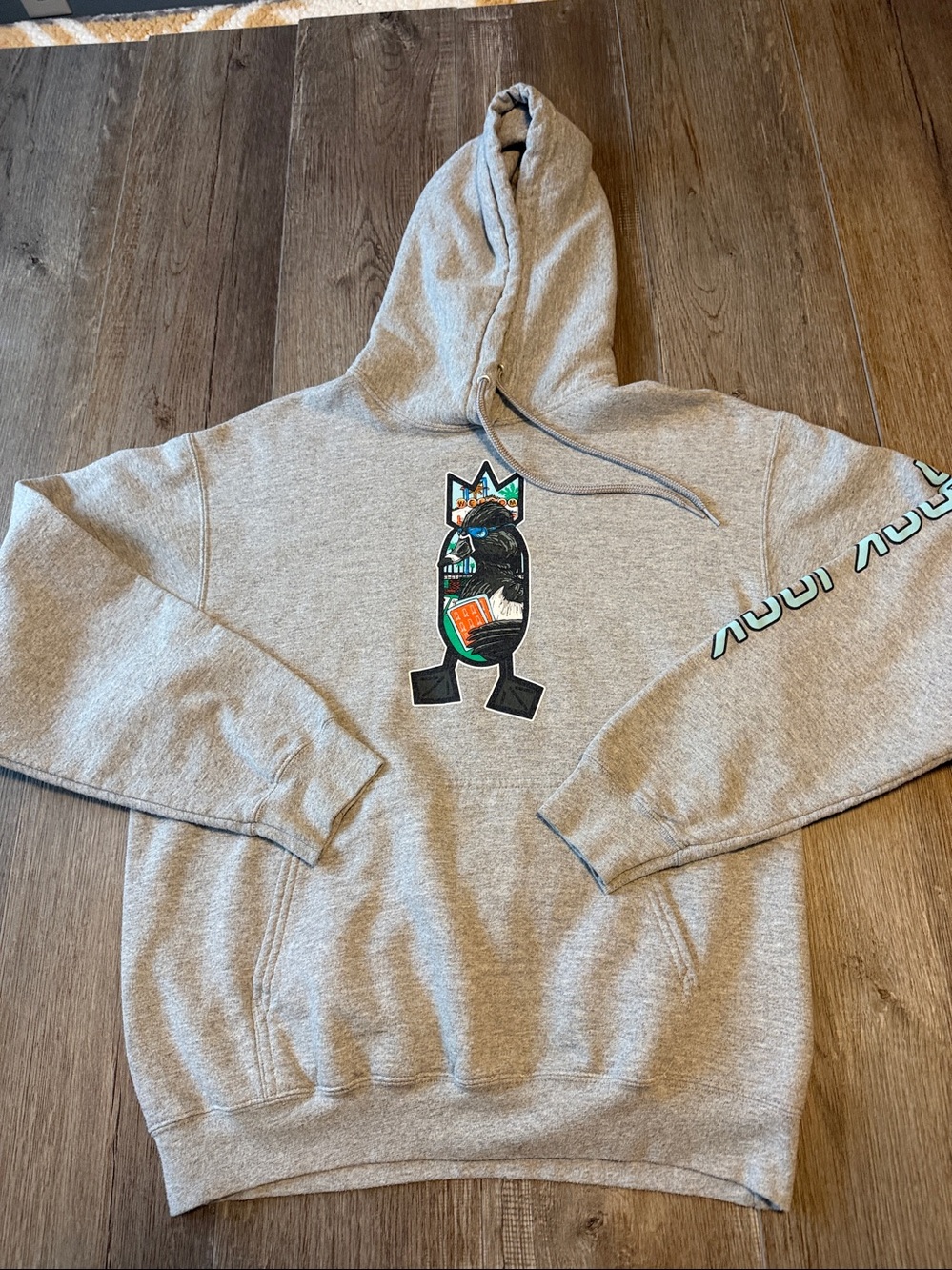 Dive Bomb Industries Men's Gray Graphic Hoodie Sweatshirt